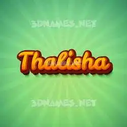 thalisha in Green Rays style - 3D name wallpaper
