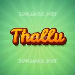 thallu in Green Rays style - 3D name wallpaper