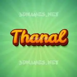 thanal in Green Rays style - 3D name wallpaper