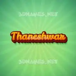 thaneshwar in Green Rays style - 3D name wallpaper