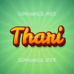 thari in Green Rays style - 3D name wallpaper