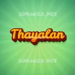 thayalan in Green Rays style - 3D name wallpaper