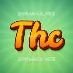 thc in Green Rays style - 3D name wallpaper