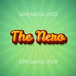 the nero in Green Rays style - 3D name wallpaper