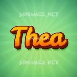 thea in Green Rays style - 3D name wallpaper
