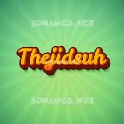 thejidsuh in Green Rays style - 3D name wallpaper