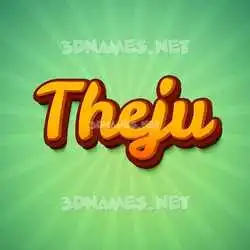theju in Green Rays style - 3D name wallpaper