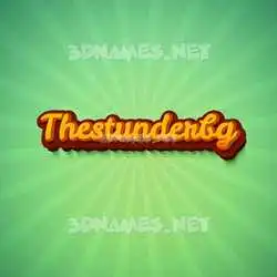 thestunderbg in Green Rays style - 3D name wallpaper