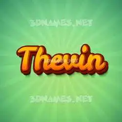 thevin in Green Rays style - 3D name wallpaper