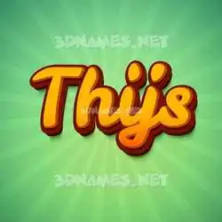 thijs in Green Rays style - 3D name wallpaper
