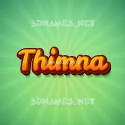 thimna in Green Rays style - 3D name wallpaper