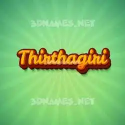 thirthagiri in Green Rays style - 3D name wallpaper