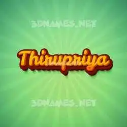 thirupriya in Green Rays style - 3D name wallpaper
