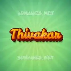 thivakar in Green Rays style - 3D name wallpaper