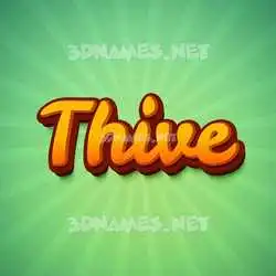thive in Green Rays style - 3D name wallpaper