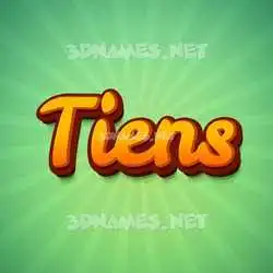tiens in Green Rays style - 3D name wallpaper