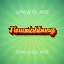 tieuminhhung in Green Rays style - 3D name wallpaper