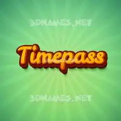 timepass in Green Rays style - 3D name wallpaper