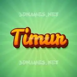 timur in Green Rays style - 3D name wallpaper