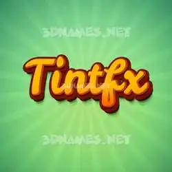 tintfx in Green Rays style - 3D name wallpaper