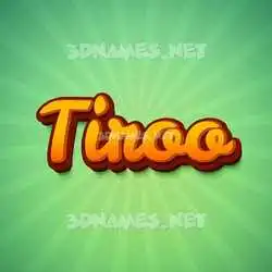 tiroo in Green Rays style - 3D name wallpaper