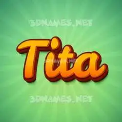 tita in Green Rays style - 3D name wallpaper