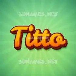 titto in Green Rays style - 3D name wallpaper