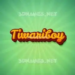 tiwariboy in Green Rays style - 3D name wallpaper