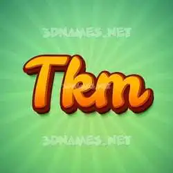 tkm in Green Rays style - 3D name wallpaper