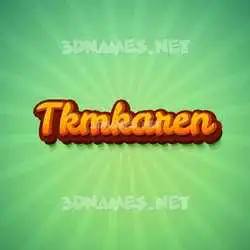 tkmkaren in Green Rays style - 3D name wallpaper