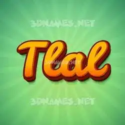 tlal in Green Rays style - 3D name wallpaper