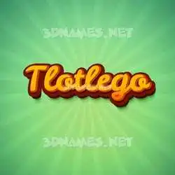 tlotlego in Green Rays style - 3D name wallpaper