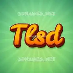 tlsd in Green Rays style - 3D name wallpaper