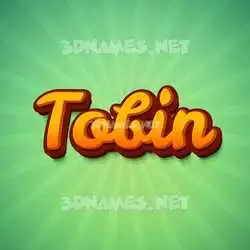 tobin in Green Rays style - 3D name wallpaper