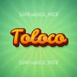 toloco in Green Rays style - 3D name wallpaper