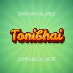 tonibhai in Green Rays style - 3D name wallpaper