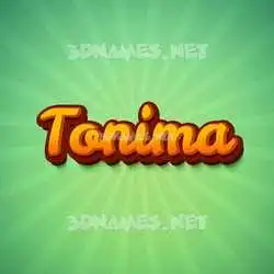 tonima in Green Rays style - 3D name wallpaper