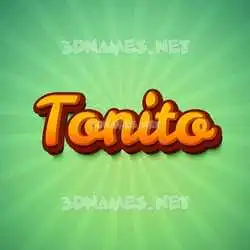 tonito in Green Rays style - 3D name wallpaper