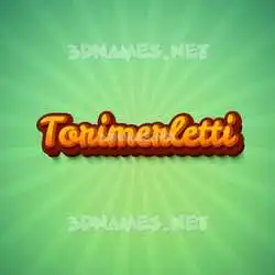 torimerletti in Green Rays style - 3D name wallpaper