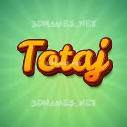 totaj in Green Rays style - 3D name wallpaper