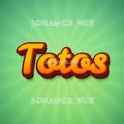 totos in Green Rays style - 3D name wallpaper