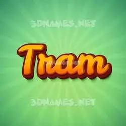 tram in Green Rays style - 3D name wallpaper