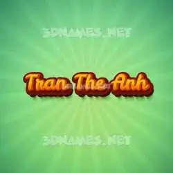 tran the anh in Green Rays style - 3D name wallpaper