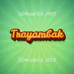 trayambak in Green Rays style - 3D name wallpaper
