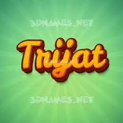 trijat in Green Rays style - 3D name wallpaper