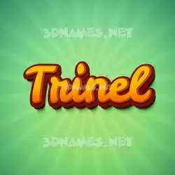trinel in Green Rays style - 3D name wallpaper