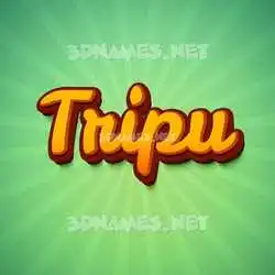 tripu in Green Rays style - 3D name wallpaper