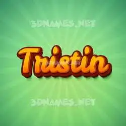 tristin in Green Rays style - 3D name wallpaper