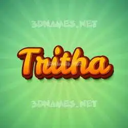 tritha in Green Rays style - 3D name wallpaper