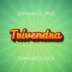trivendra in Green Rays style - 3D name wallpaper